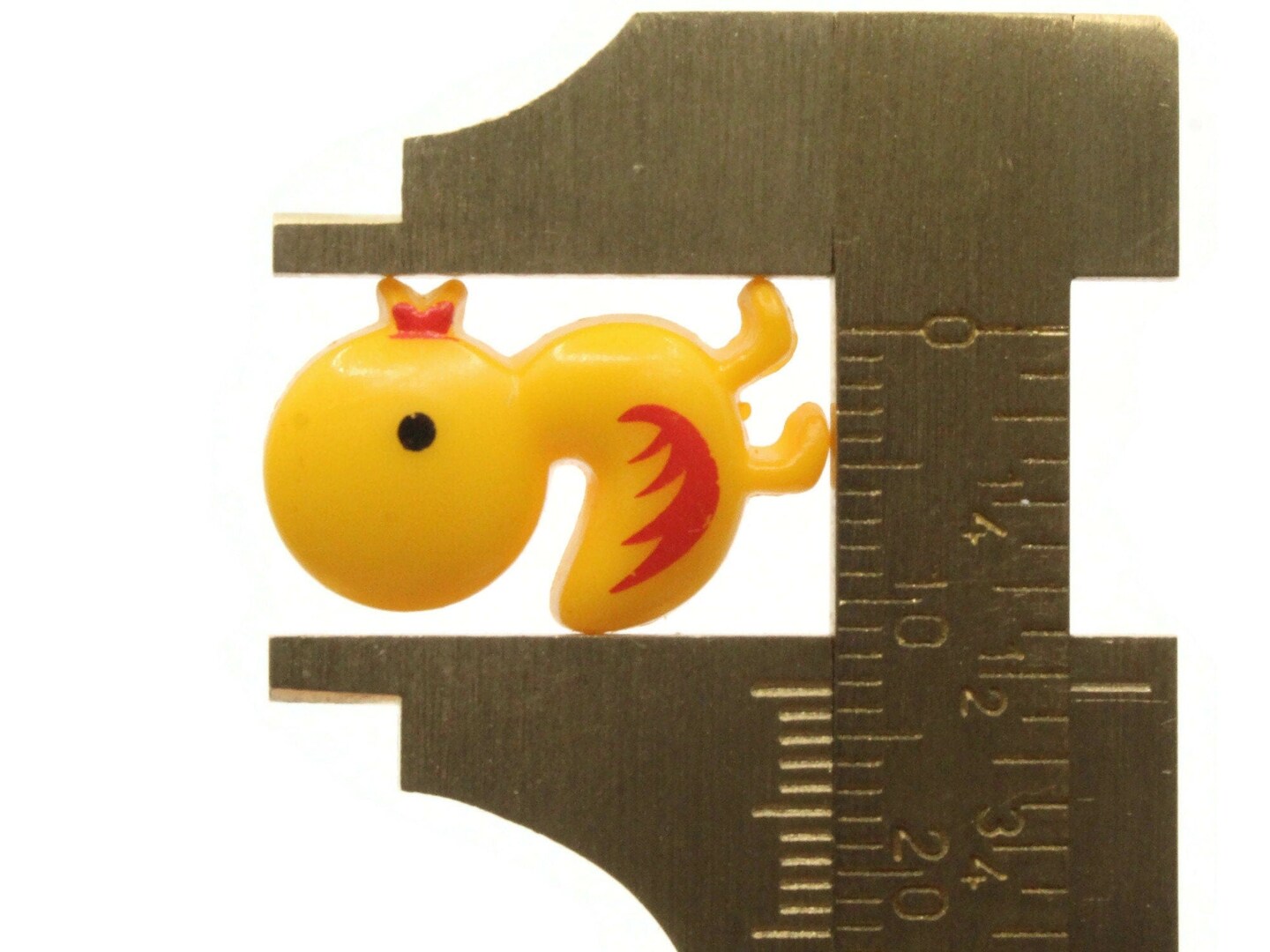 8 21mm Golden Yellow Duck Plastic Shank Bird Buttons Retro Animal Buttons