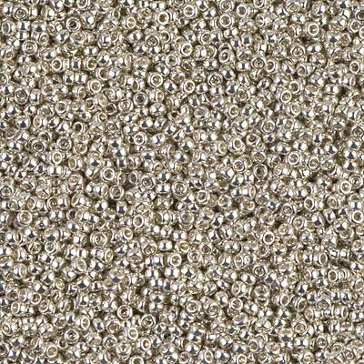 Miyuki 15/0 Round Seed Bead, 15-181, Galvanized Silver