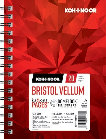 KOHINOOR BRISTOL VELLUM PAD S WIREBOUND 20SH 270GSM 5.5X8.5