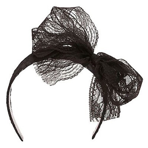 80&#x27;s Lace Bow Headband