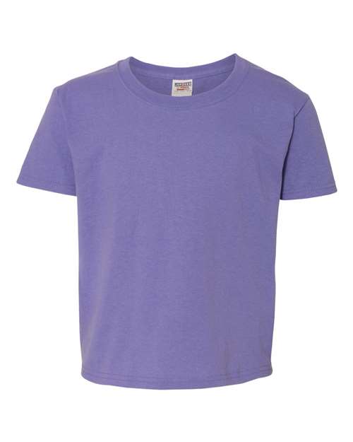 Jerzees Men's Heavyweight Short Sleeve T-Shirt - 5.6 Oz 50/50 Cotton Polyester Crewneck - View #7