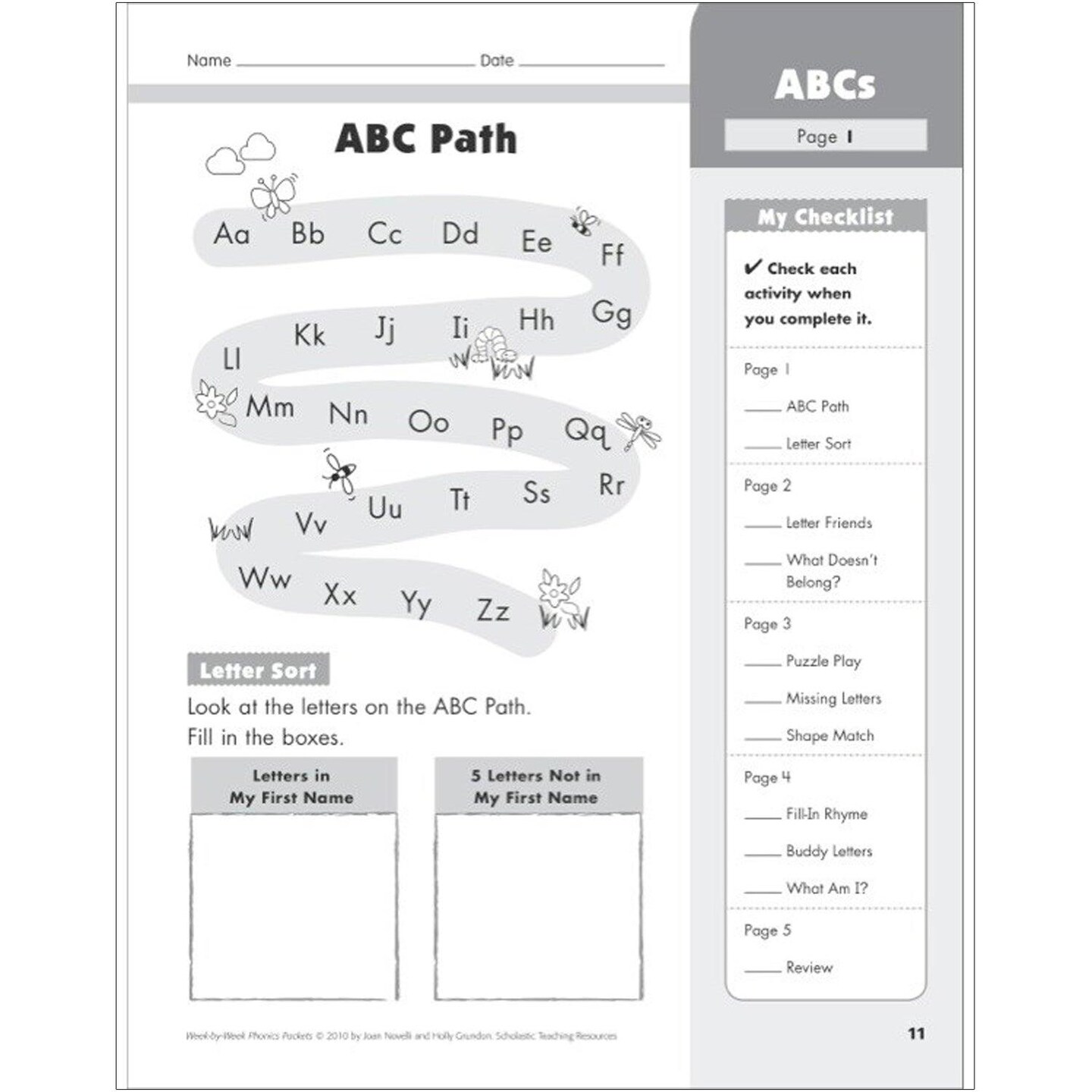 Week-By-Week Phonics Packets