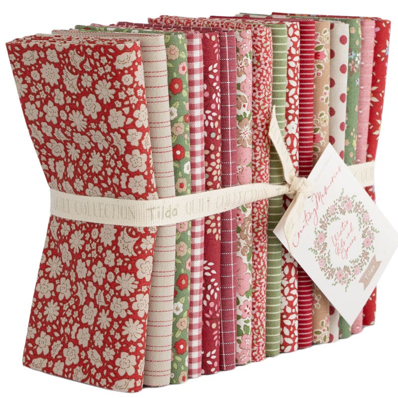 Tilda Fabrics Creating Memories Winter Fat Quarter Bundle - 20&#x22; x 22&#x22; - 100% Cotton