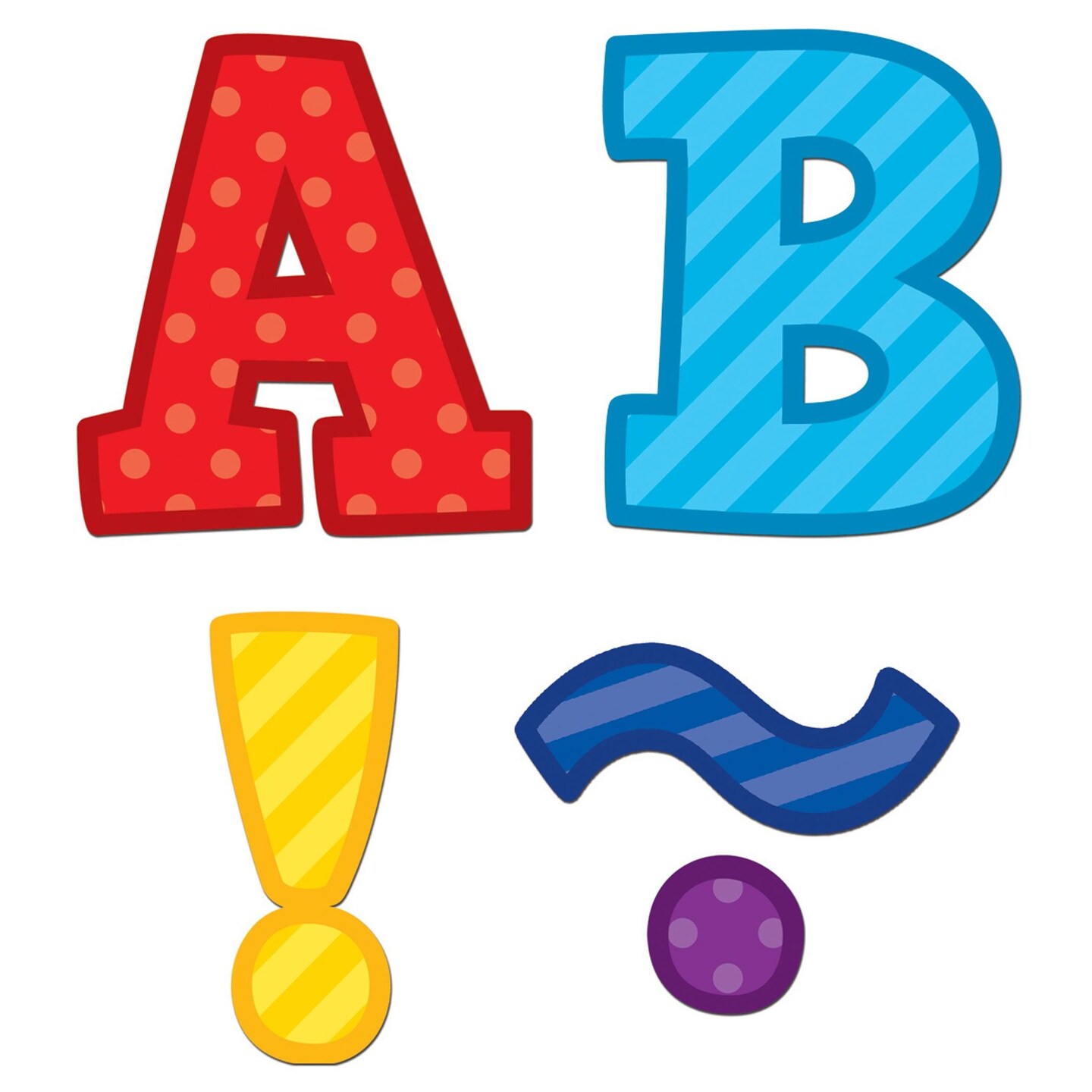 Playful Patterns Bold Block 3&#x22; Magnetic Letters