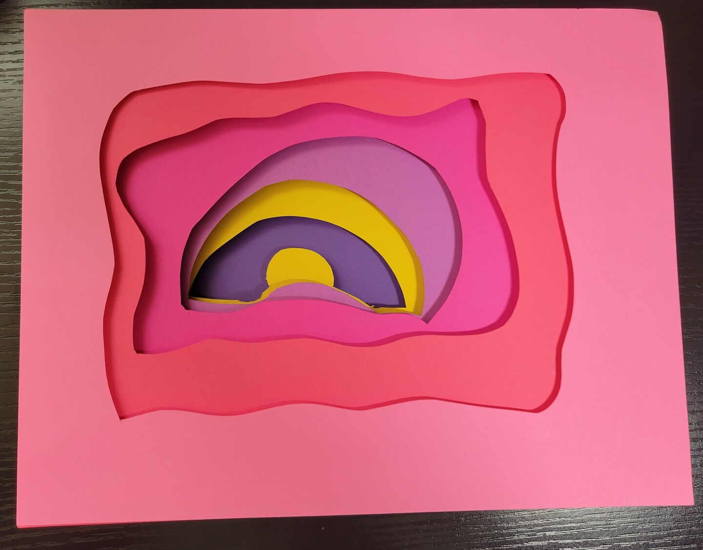 Cactus desert paper shadow box image 2