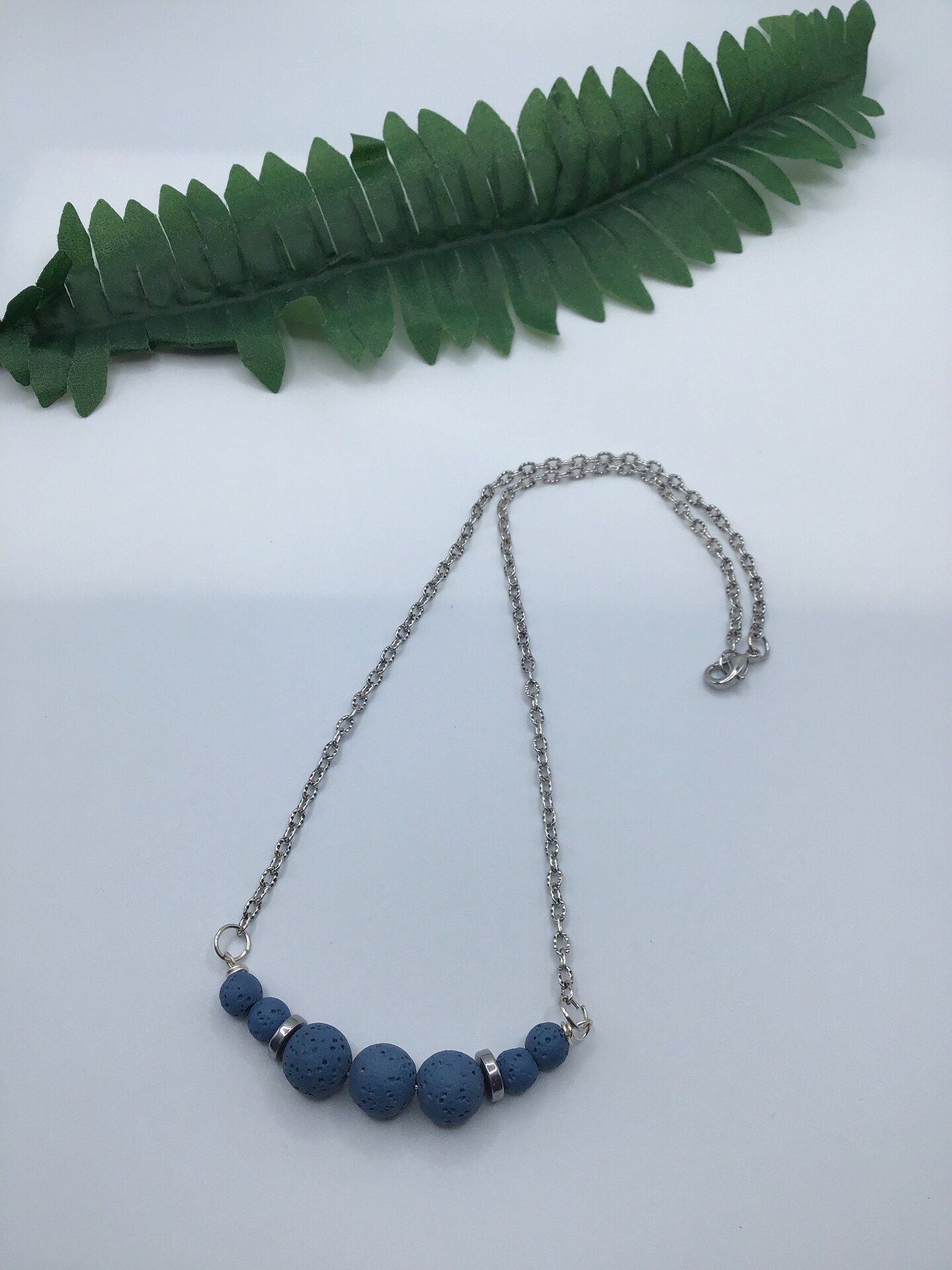 Elegant Blue 18 Inch Lava Stone Essential Oil Diffuser Necklace  MakerPlace by Michaels