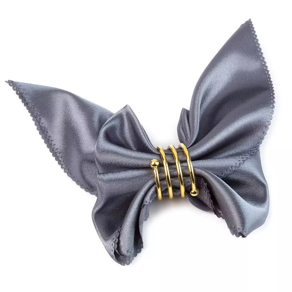 6-Pieces Gold Round Napkin Rings