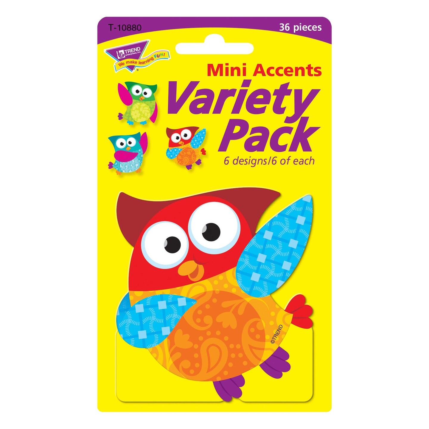 Owl-Stars!&#xAE; Mini Accents Variety Pack, 36 Per Pack, 6 Packs