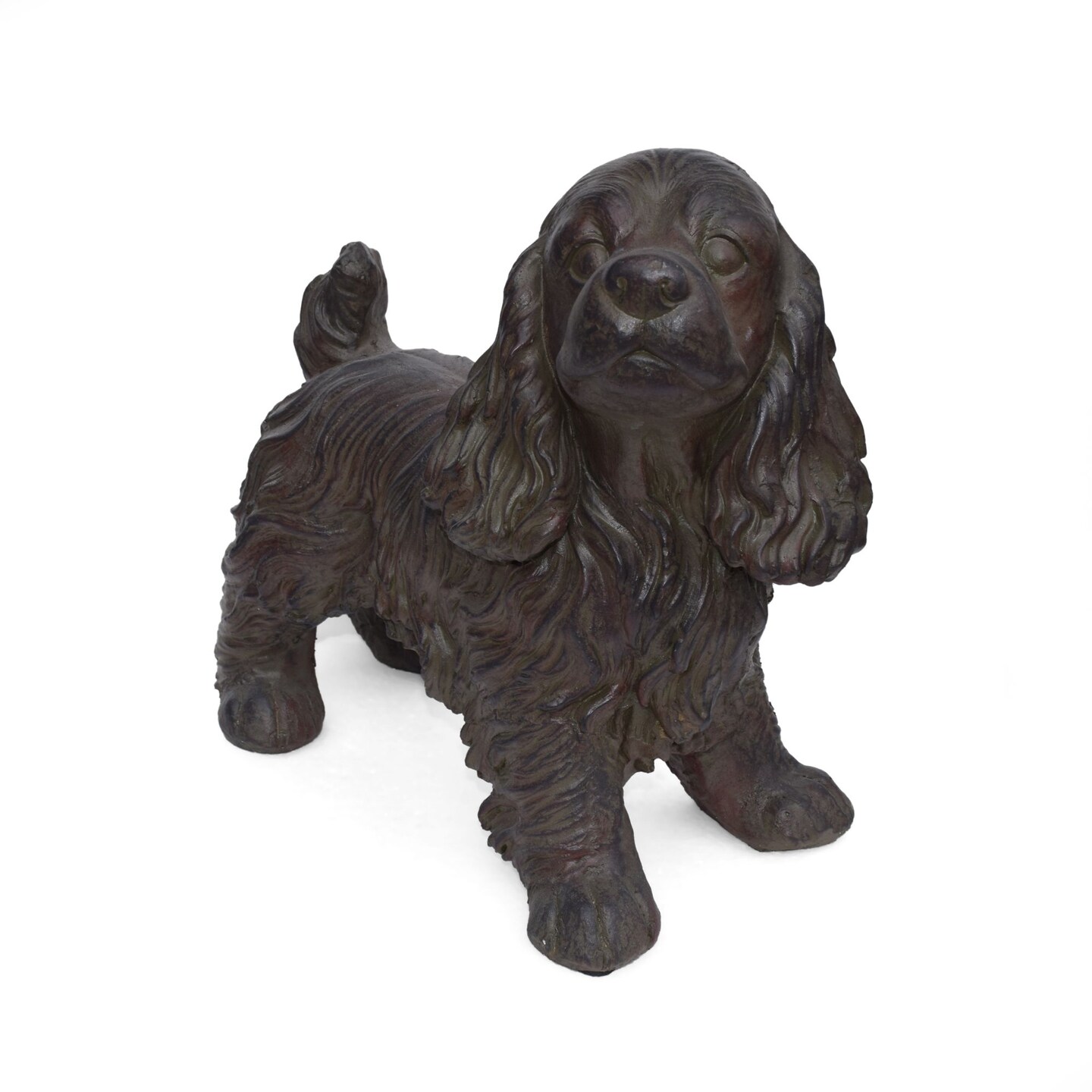 Contemporary Home Living 15.5&#x22; Brown Cocker Spaniel Dog Outdoor Garden Statue