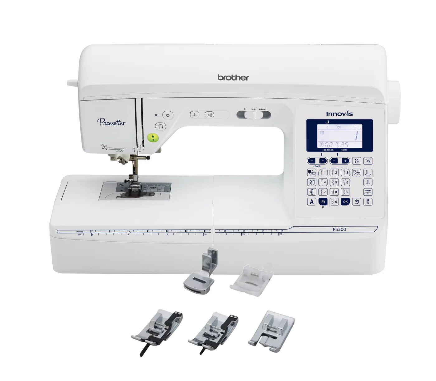 Brother Pacesetter PS500 Sewing Machine With 5 Feet Bundle