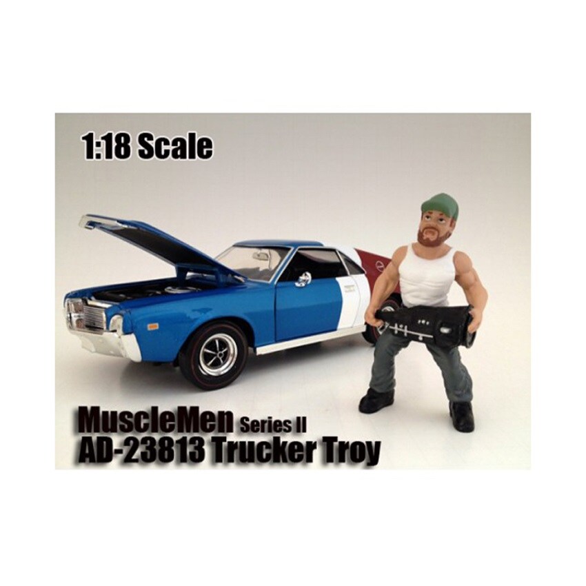 Musclemen &#x22;Trucker Troy&#x22; Figure For 1:18 Scale Models by American Diorama