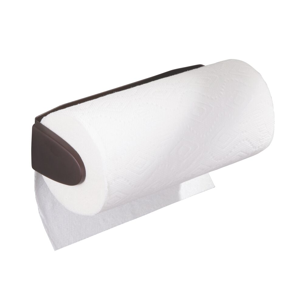 mDesign Metal Wall Mount / Under Cabinet Paper Towel Holder for