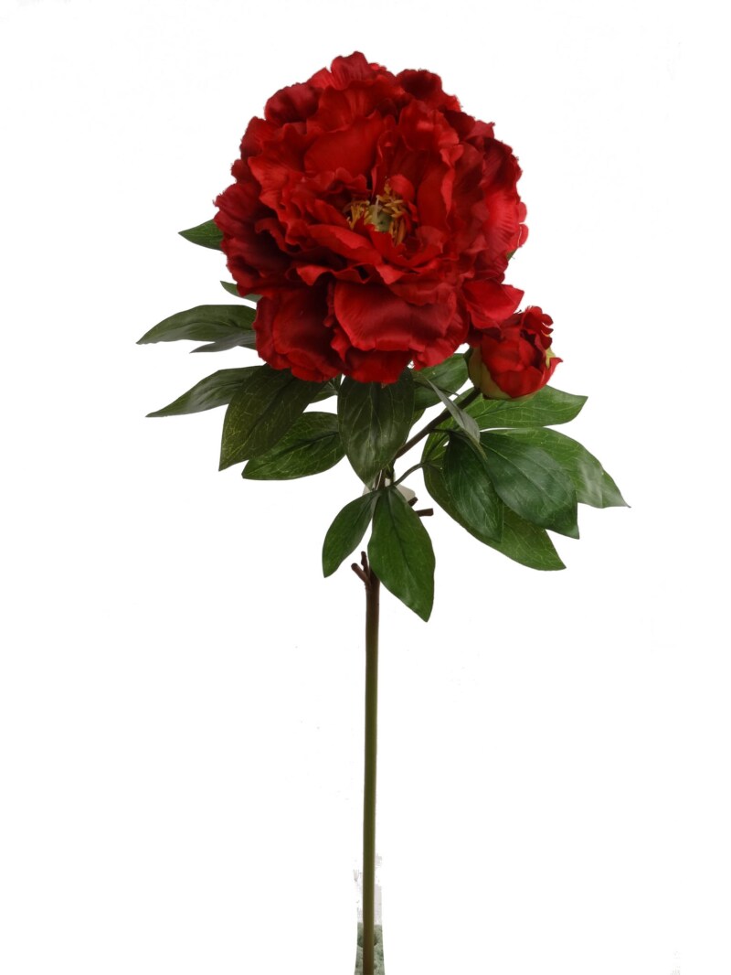 12-Pack: Red Peony Spray with Silk Foliage, Floral Home by Artificial Flowers