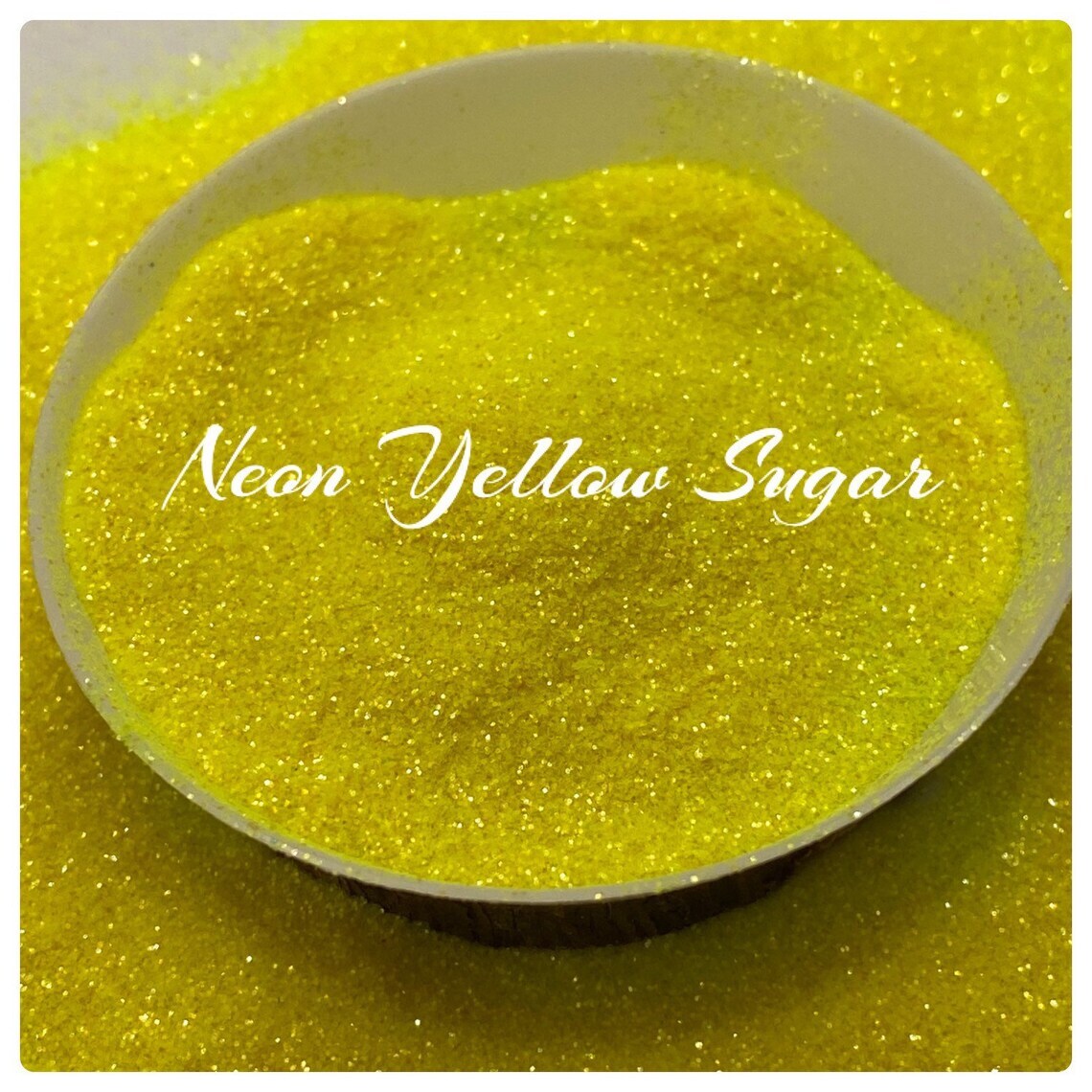 Neon Yellow: Fine high quality polyester glitter by TwoFaced Glitters