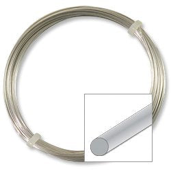 JewelrySupply German Style Silver Plated Round Wire 20 Gauge
