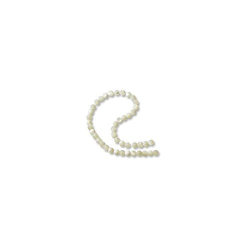 Mother of Pearl Round Beads 4mm Bleached (16&#x22; Strand)