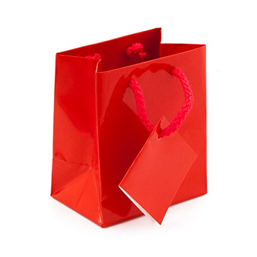 Gift Bag Mini Glossy Red (Package of 20)