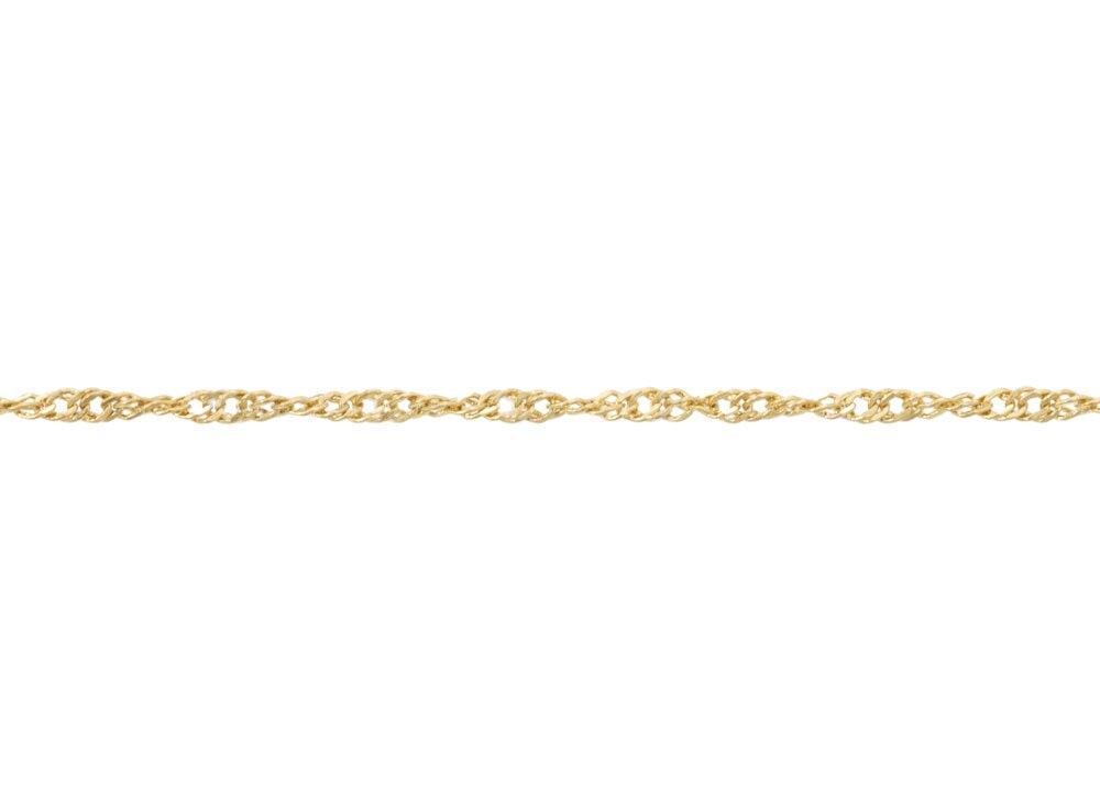 JewelrySupply Spiral Chain 1mm Gold Plated (Foot)