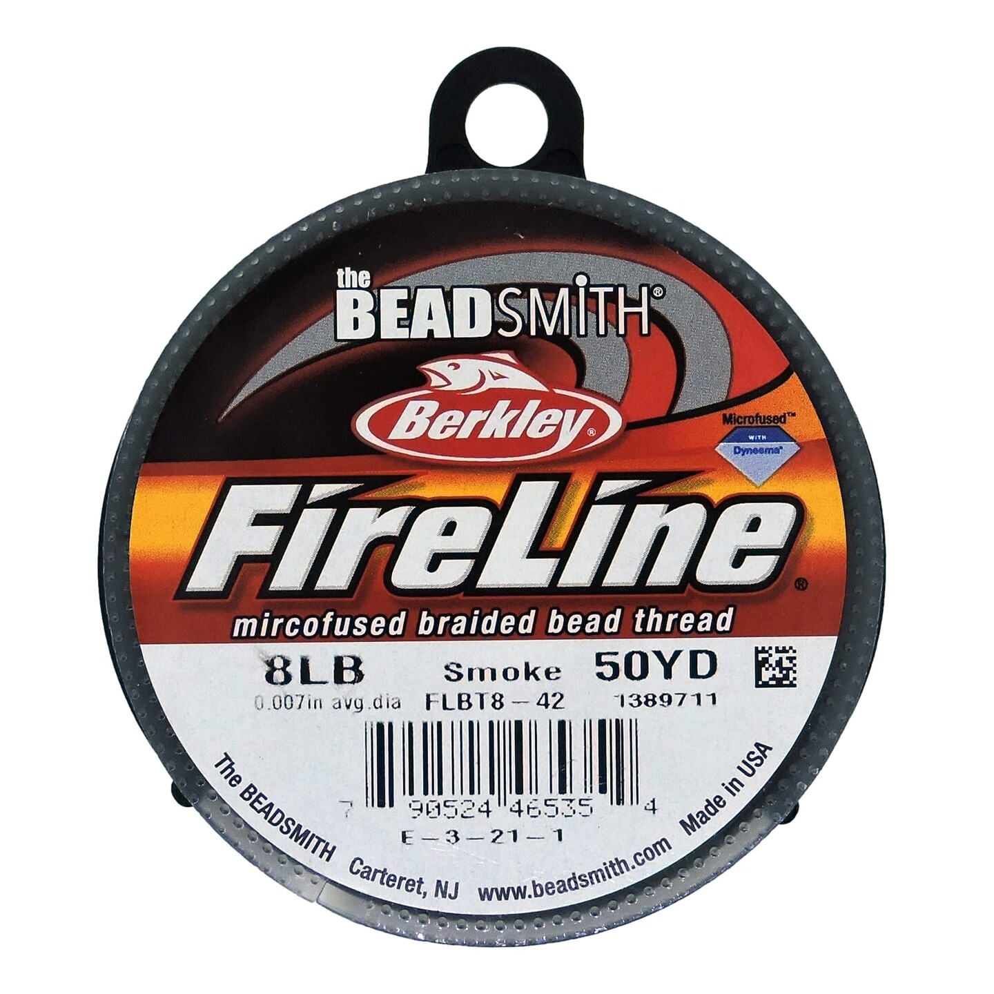 The BeadSmith Smoke Gray FireLine - 50 Yards (8lb Test)