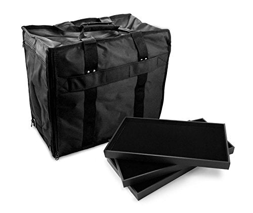 Jewelry Carrying Case Kit - 12 Jewelry Trays and Velvet Pads