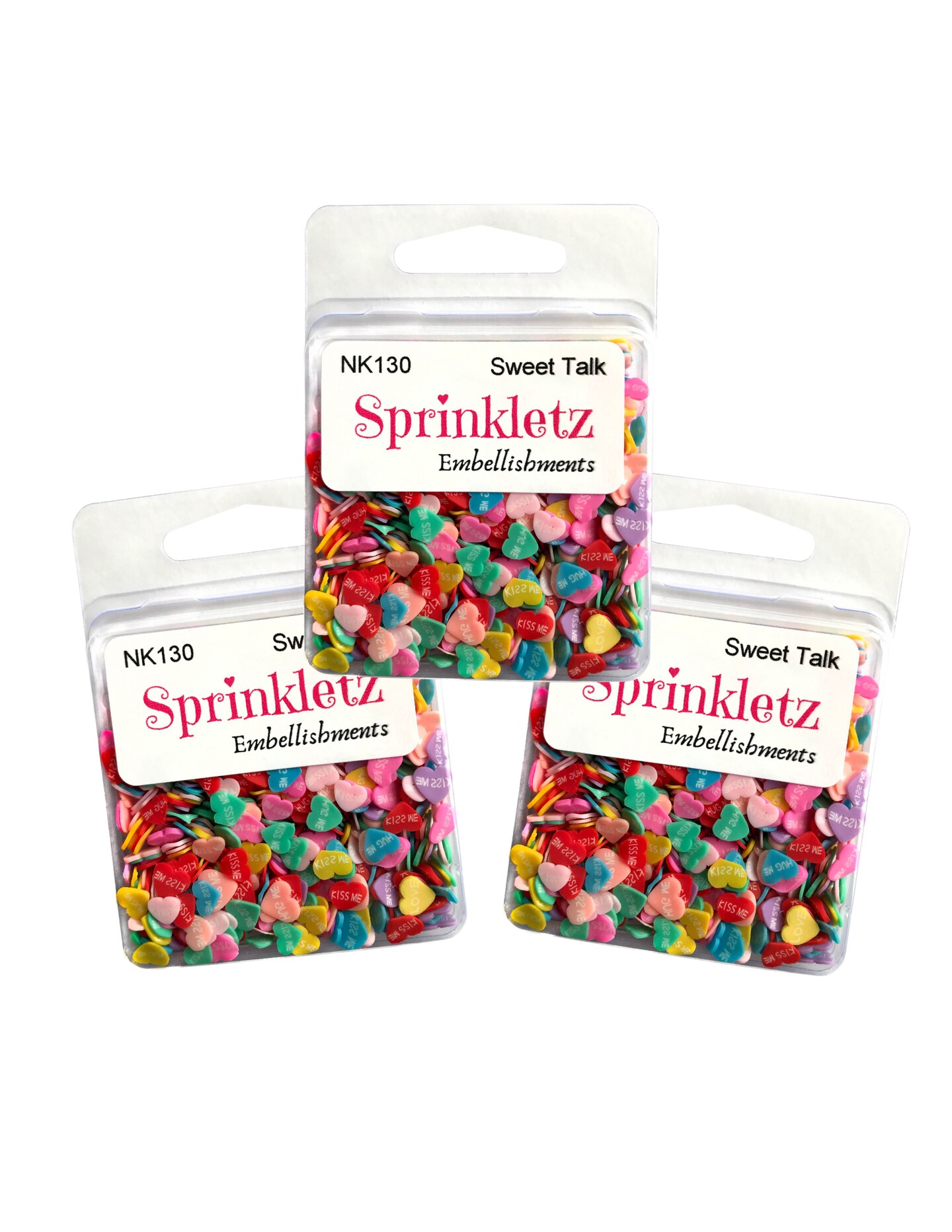 Buttons Galore Colorful Polymer Clay Embellishments for Craft Scrapbooks Cardmaking (Sweet Talk, 1,800 Pieces - 36 Grams)