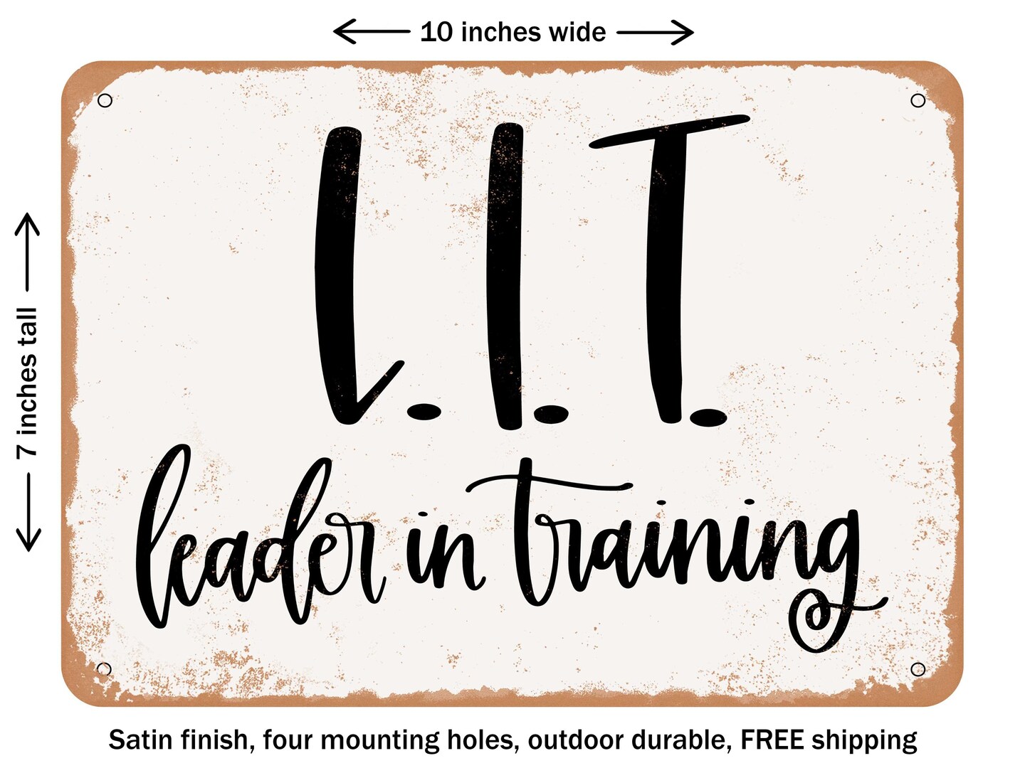 Line Up Leader Sign DECORATIVE METAL SIGN - Leader In Training - Vintage Rusty Look | Michaels