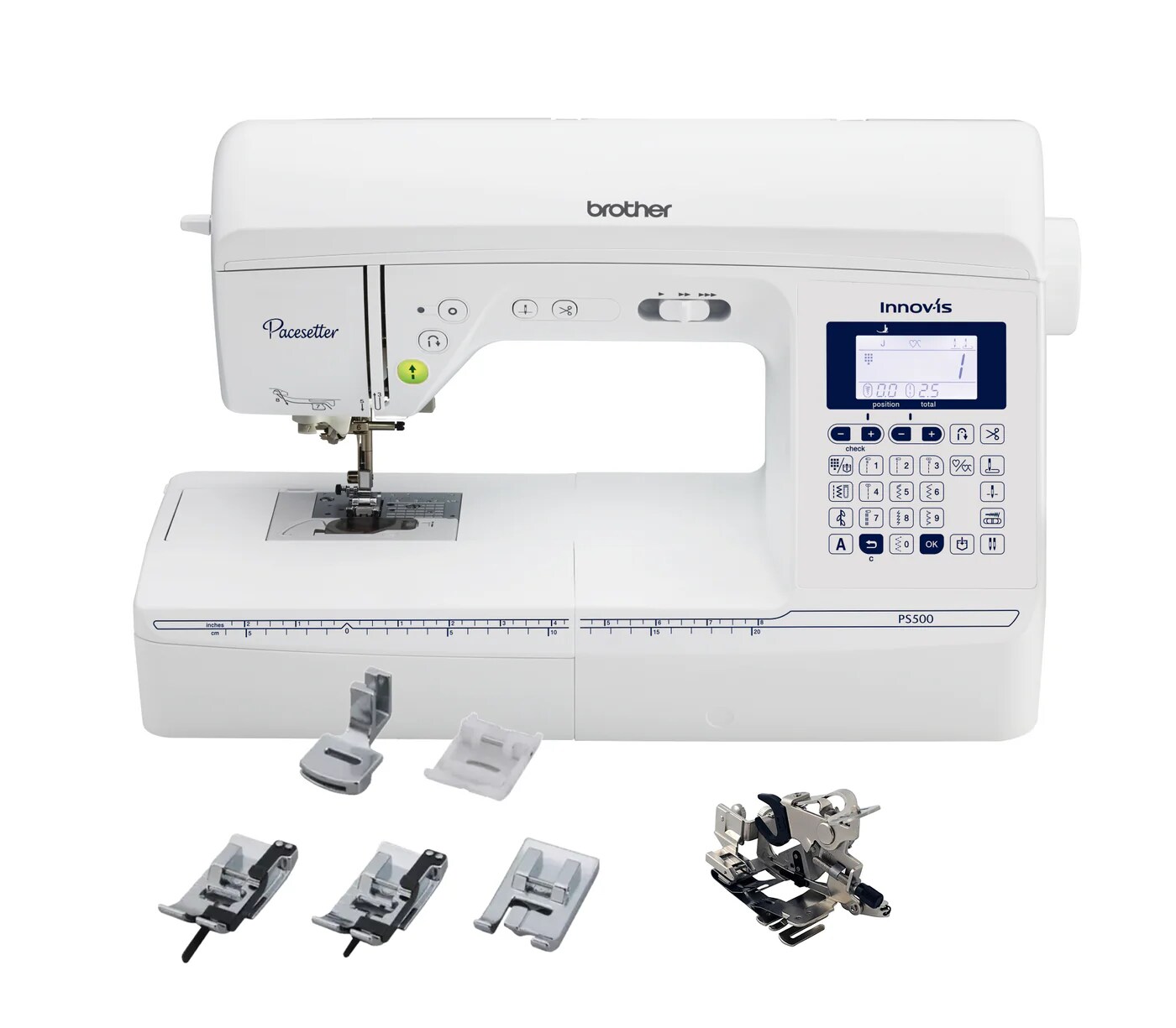 Brother Pacesetter PS500 Sewing Machine With Foot Kit Bundle