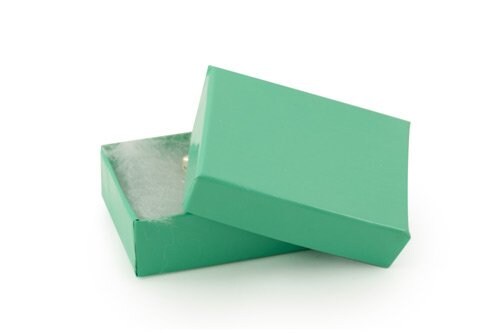 Teal Paper Jewelry Box #11 (Package of 100)