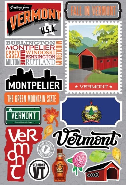 Reminisce Vermont Stickers