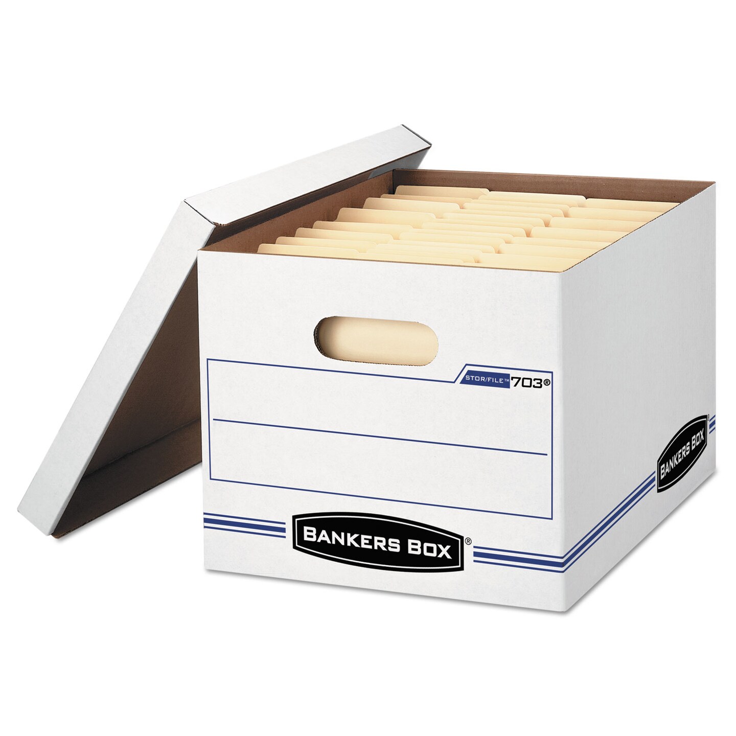 Fellowes STOR/FILE Storage Box Letter/Legal Files 12.5 x 16.25 x 10.5 White 6/Pack