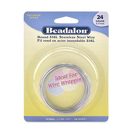 Beadalon Stainless Steel Wire Round 24 Gauge (40 Feet)