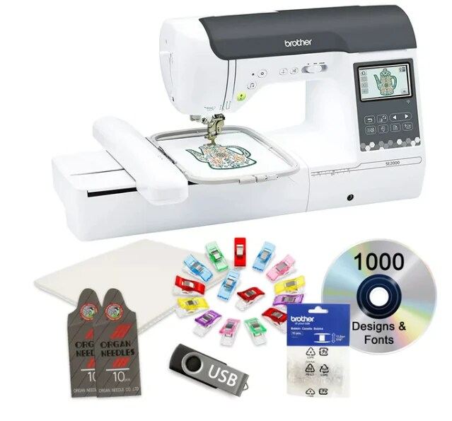 Brother SE2000 Sewing and Embroidery Machine 7x5 With $199 Bonus Bundle