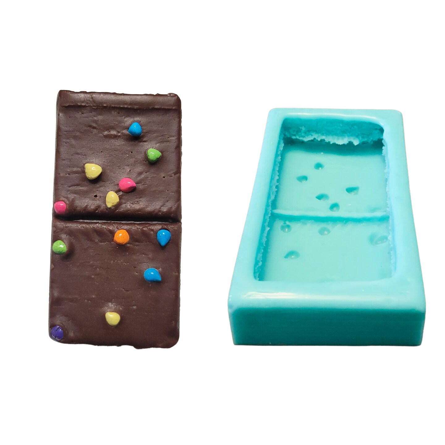 Silicone mold of realistic brownies