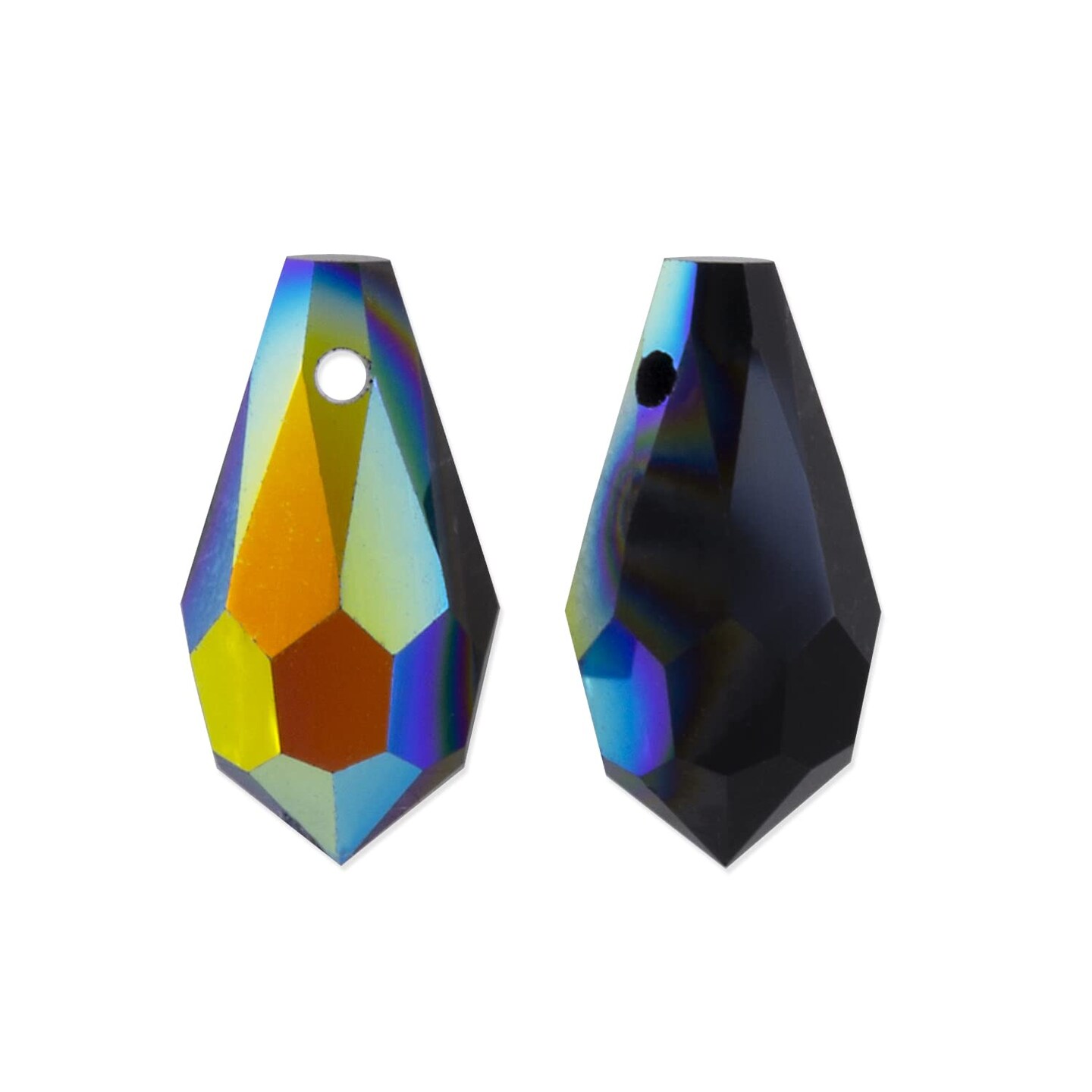 Preciosa Crystal 984 Drop Pendant 11x5.5mm Jet AB (Package of 5)