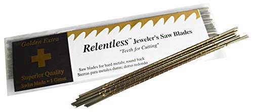 Swiss-Made Relentless Golden Extra Saw Blades Jewelry Making Gold Silver Metal Cutting Sawblades Cut Size 6/0