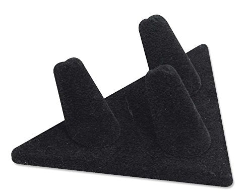 Three Finger Ring Jewelry Display - Black Velvet Jewelry Display