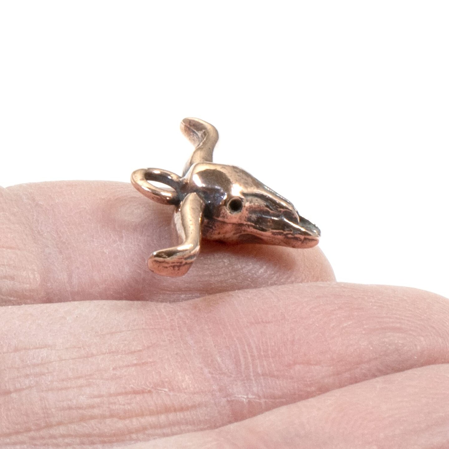 TierraCast Copper Longhorn Steer Skull Charms, Southwestern Pendant 2/Pkg
