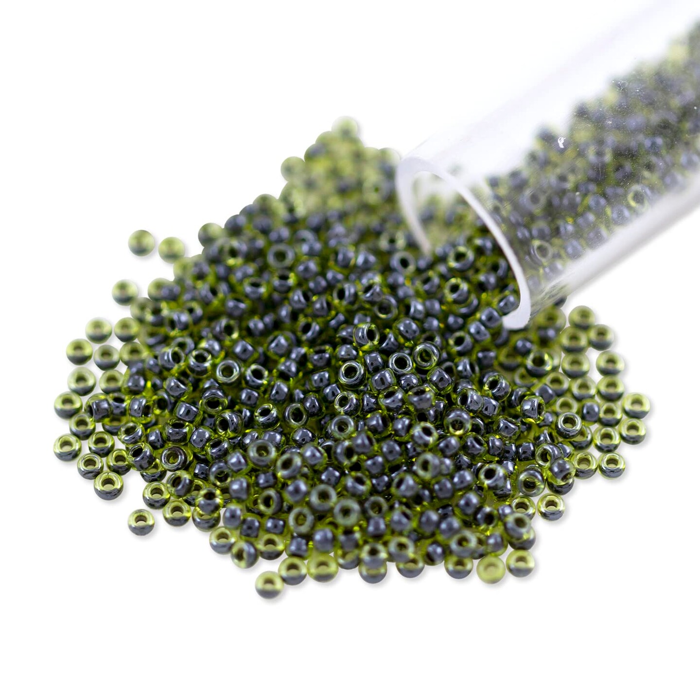 Miyuki Round Rocaille Seed Bead 15/0 Color Lined Forest Green