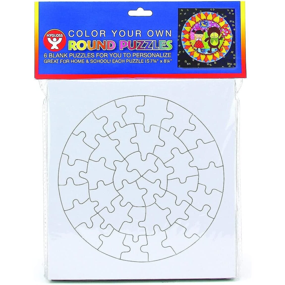 Blank Round Puzzle 72 Pieces 