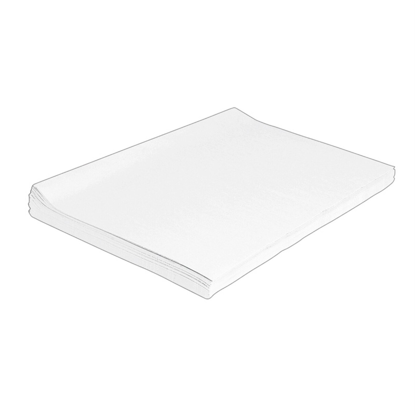 Deluxe Bleeding Art Tissue, White, 20&#x22; x 30&#x22;, 480 Sheets