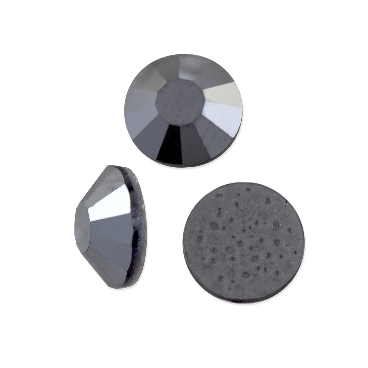 Preciosa Crystal VIVA12 Hotfix Rhinestone 4mm (SS16) Jet Hematite (Package of 50)