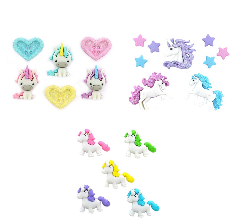 Dress It Up Buttons Unicorn Embellishments
