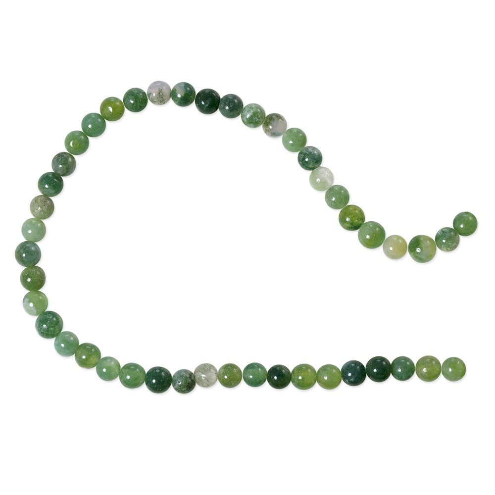 Moss Agate Beads 4mm (16&#x22; Strand)