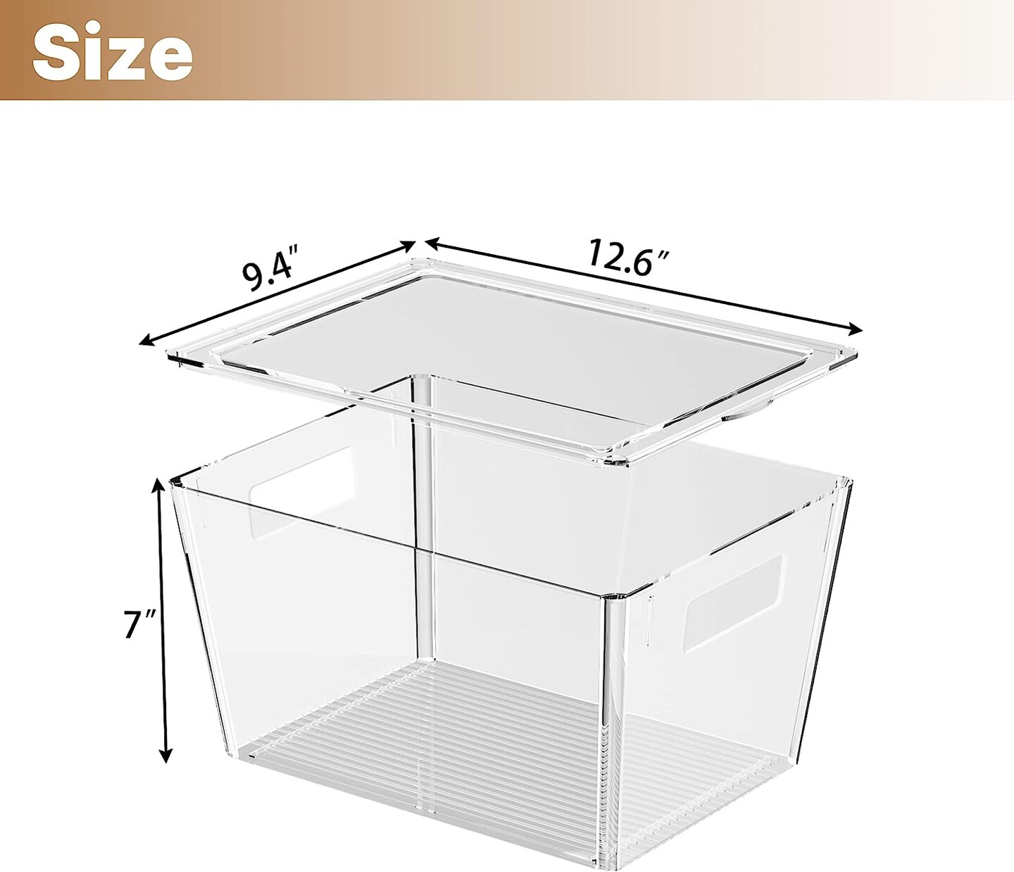 Danoni 2 Gallon Clear Storage Bins with Lids 4 Pack, Storage Containers for  Cabinet and Pantry