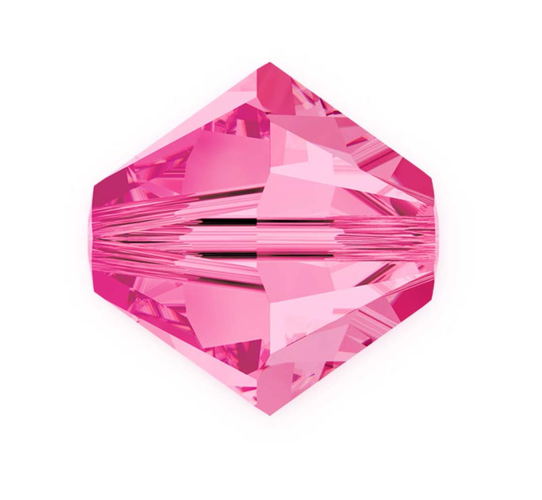 50pcs Authentic Preciosa 6mm Faceted Bicone Crystal Beads Pink Rose Compatible with Swarovski Crystals 5301/5328 Pre-B637