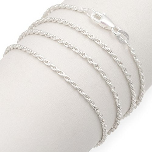 Rope Chain Diamond Cut 1.7mm 18&#x22; Sterling Silver (1-Pc)
