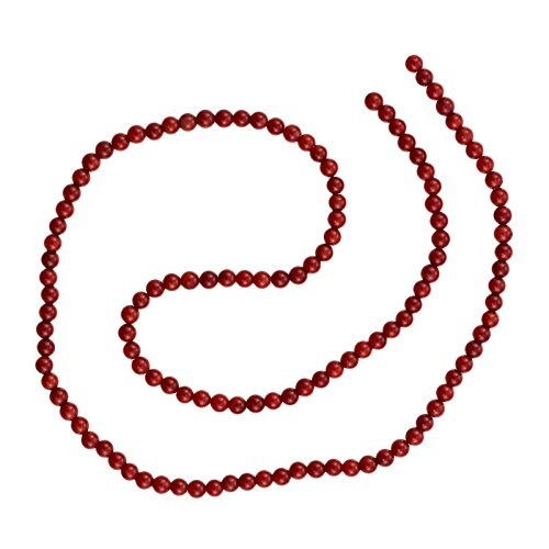 Red Coral Round Beads 3-4mm (16&#x22; Strand)
