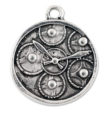 Watch Face with Gears Pendant 21x19mm Pewter Antique Silver Plated (1-Piece)