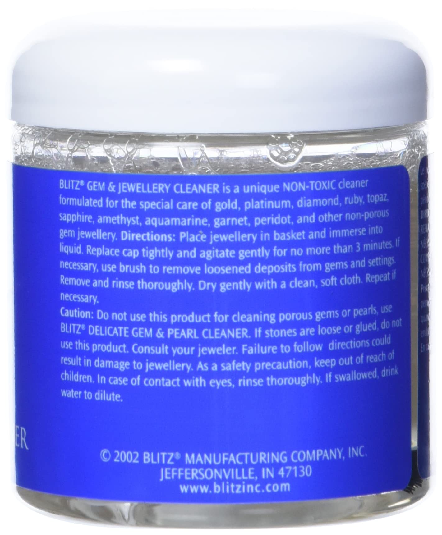 Blitz Gem &#x26; Jewelry Cleaner with Basket &#x26; Brush - Made in the USA