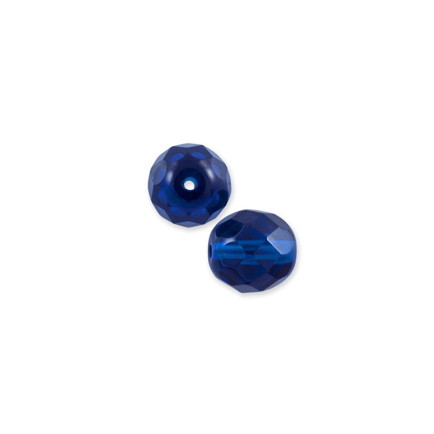 Czech Fire Polished Glass Round Beads 4mm Capri Blue (Package of 50)